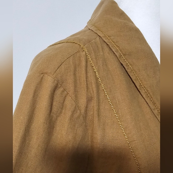 J. Jill | Classic Brown Linen Blazer - Picture 14 of 15